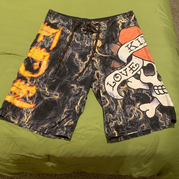 Ed Hardy Other - Ed Hardy Love Kills Slowly Men’s Swim Trunks